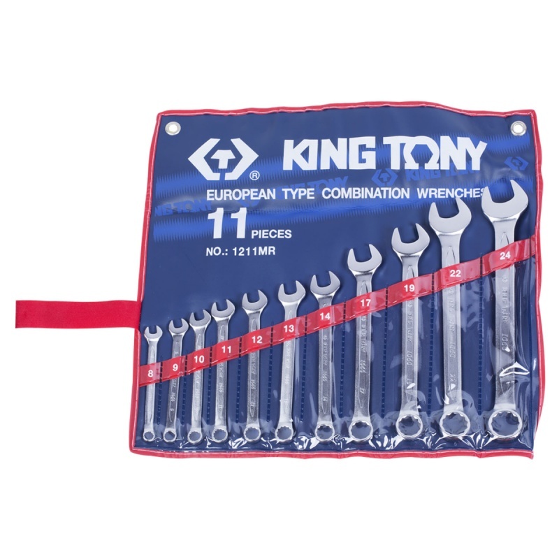 Набор комбинированных ключей, 8-24мм, 11 предметов KING TONY 1211MR